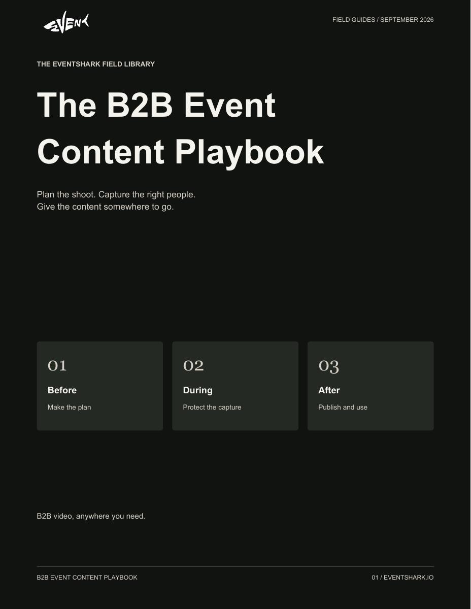 The B2B Event Content Playbook cover