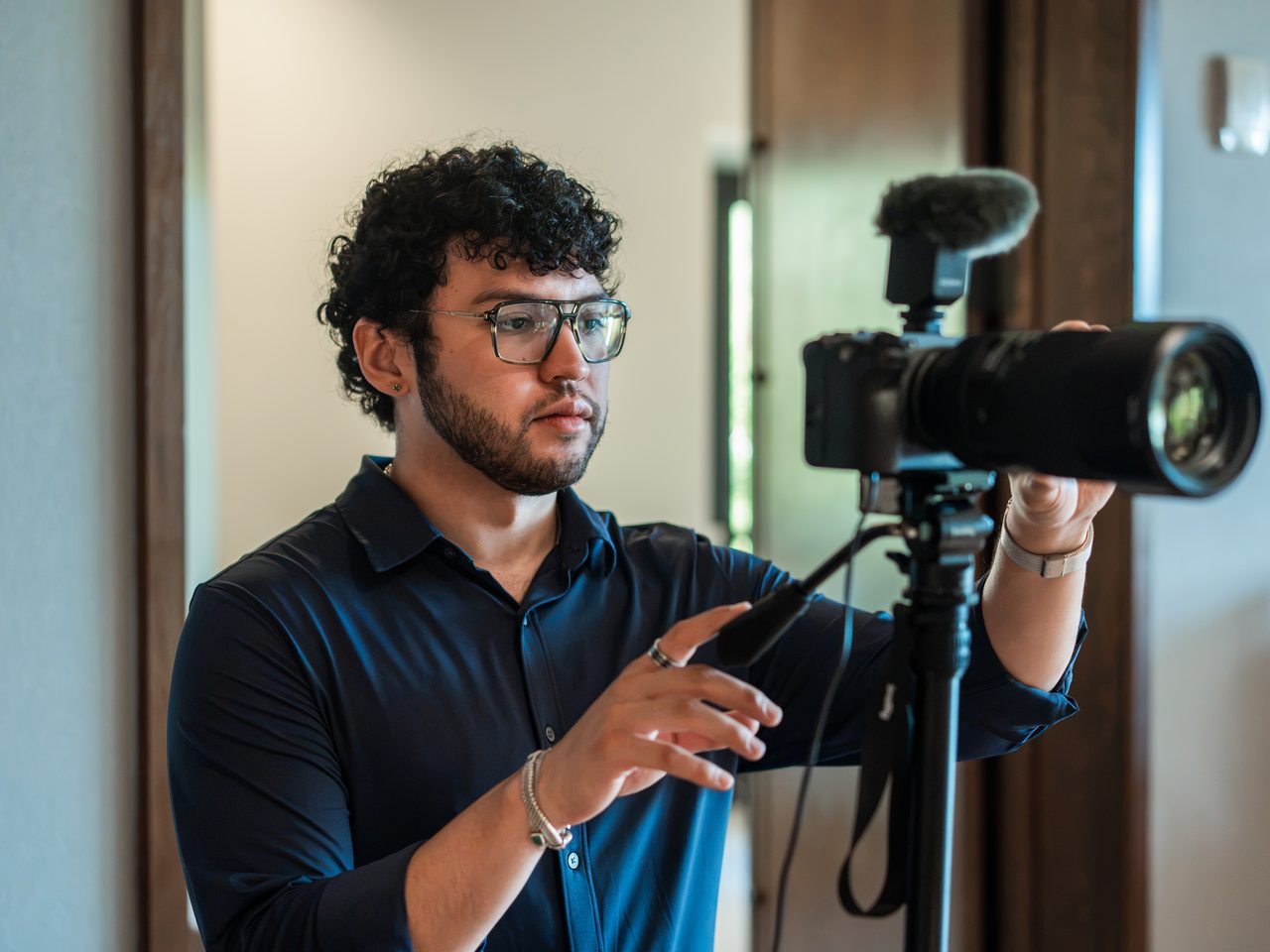 Dialing in the interview frame on location